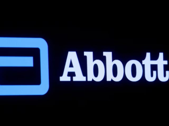 abbott laboratories logo is displayed on a screen at the new york stock exchange nyse in new york city us october 18 2021 photo reuters